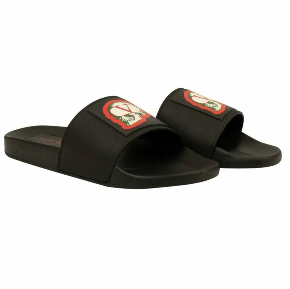 NIB Valentino Black Skull Pool Slide Undercover Jun Takahashi Collab Men's EU 45